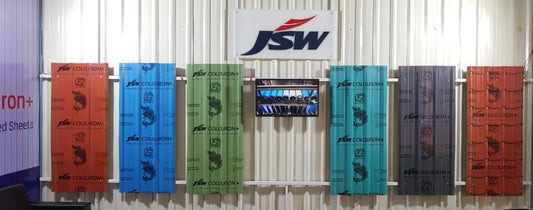 JSW Colouron+ Premium Colour Coated Steel Roofing Sheets – All Colours Available